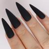 Kikmoya Matte Pure Black Extra Long Stiletto Press on Nails, 24pcs Fake False Nails, Artificial Stick on Manicure for Women view 4