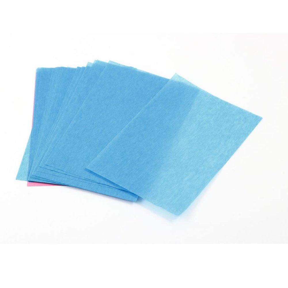 Ruilogod Woman Cosmetic Rectangle Shape Blue Facial Oil Blotting Paper 40Pcs (id: 33a 35a 512 fc0 e78