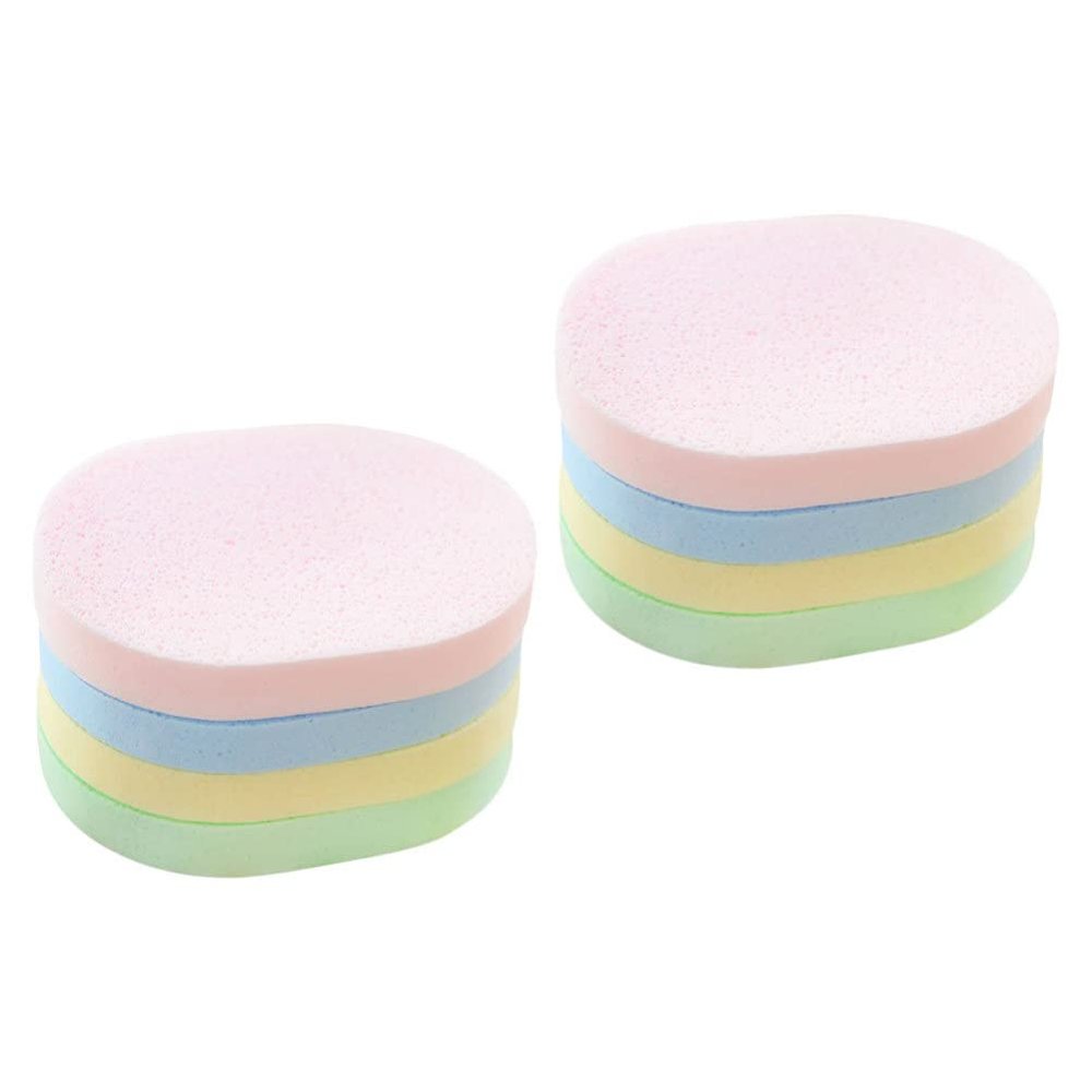 FRCOLOR 8Pcs Face Cleaning Sponges Exfoliating Makeup Removal Sponge Pads Cosmetic Sponge Face Wash Sponge for Women