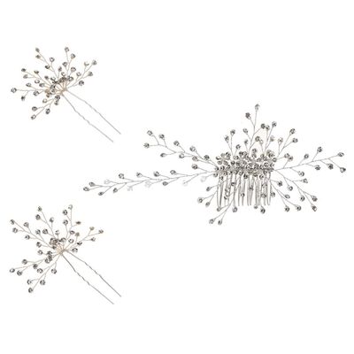 FOMIYES 1set Romantic Bride Hair Comb Rhinestones Delicate Bridal Hairpin for Weddings Engagements and Special Occasions Elegant Wedding Hair Decor Accessory for Brides and Bridesmaids