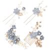 TOYANDONA 4pcs Bridal Hair Accessories U-shaped Hair Combs Rhinestone Hairpins for Weddings Engagements Parties for Women Girls view 1