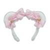 Plush Hair Hoop with Bow Lolita Furry Bear Ears Headband Cosplay Party Hair Accessories view 1