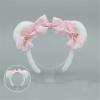 Plush Hair Hoop with Bow Lolita Furry Bear Ears Headband Cosplay Party Hair Accessories view 2