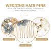 Beaupretty 1set Rhinestone Flower Hair Comb for Weddings Bridal Hair Clip for Updos for Brides and Bridesmaids view 2