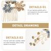 Beaupretty 1set Rhinestone Flower Hair Comb for Weddings Bridal Hair Clip for Updos for Brides and Bridesmaids view 3
