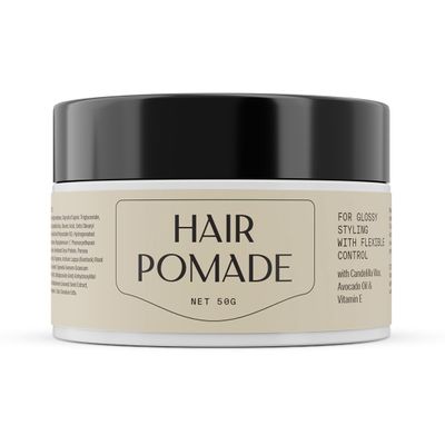 Arata Hair Pomade (50 GM) | Infused With With Shea Butter, Avocado Oil & Vitamin E | For Glossy Styling With Flexible Control