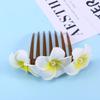 Beaupretty Handmade Pearl Flower Hair Comb Bridal Headpiece for Wedding Flower Hair Clips for Women Bridal Jewelry Women Hairpin view 2