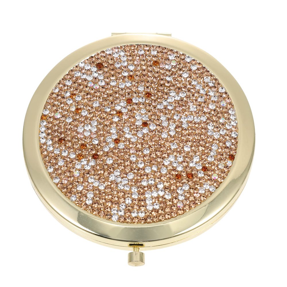 Beavorty Stylish Compact Mirror Dual-Sided Design Portable Makeup Accessory for Travel and Daily Use Lightweight Handheld Cosmetic Mirror Elegant and Finish