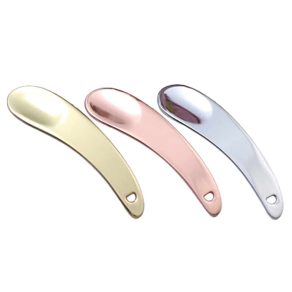 Beavorty 3pcs Makeup Spatula Zinc Alloy Facial Cream Scoops for Clean and Easy Application of Eye Cream and Cosmetics Includes and Options