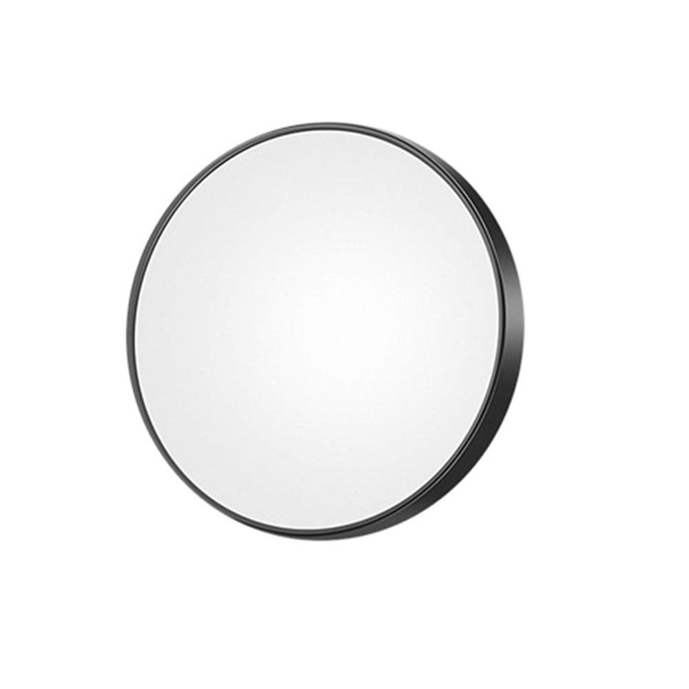 8.8cm 5X Magnifying Glass Mirror Wall Small Round Compact Makeup Mirror Pocket Cosmetic Mirror Magnification Bathroom Makeup Tool with 2 Suction Cups/Suckers (Black) for Women and Girls