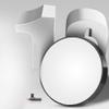 8.8cm 5X Magnifying Glass Mirror Wall Small Round Compact Makeup Mirror Pocket Cosmetic Mirror Magnification Bathroom Makeup Tool with 2 Suction Cups/Suckers (Black) for Women and Girls view 2