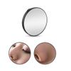 8.8cm 5X Magnifying Glass Mirror Wall Small Round Compact Makeup Mirror Pocket Cosmetic Mirror Magnification Bathroom Makeup Tool with 2 Suction Cups/Suckers (Black) for Women and Girls view 3