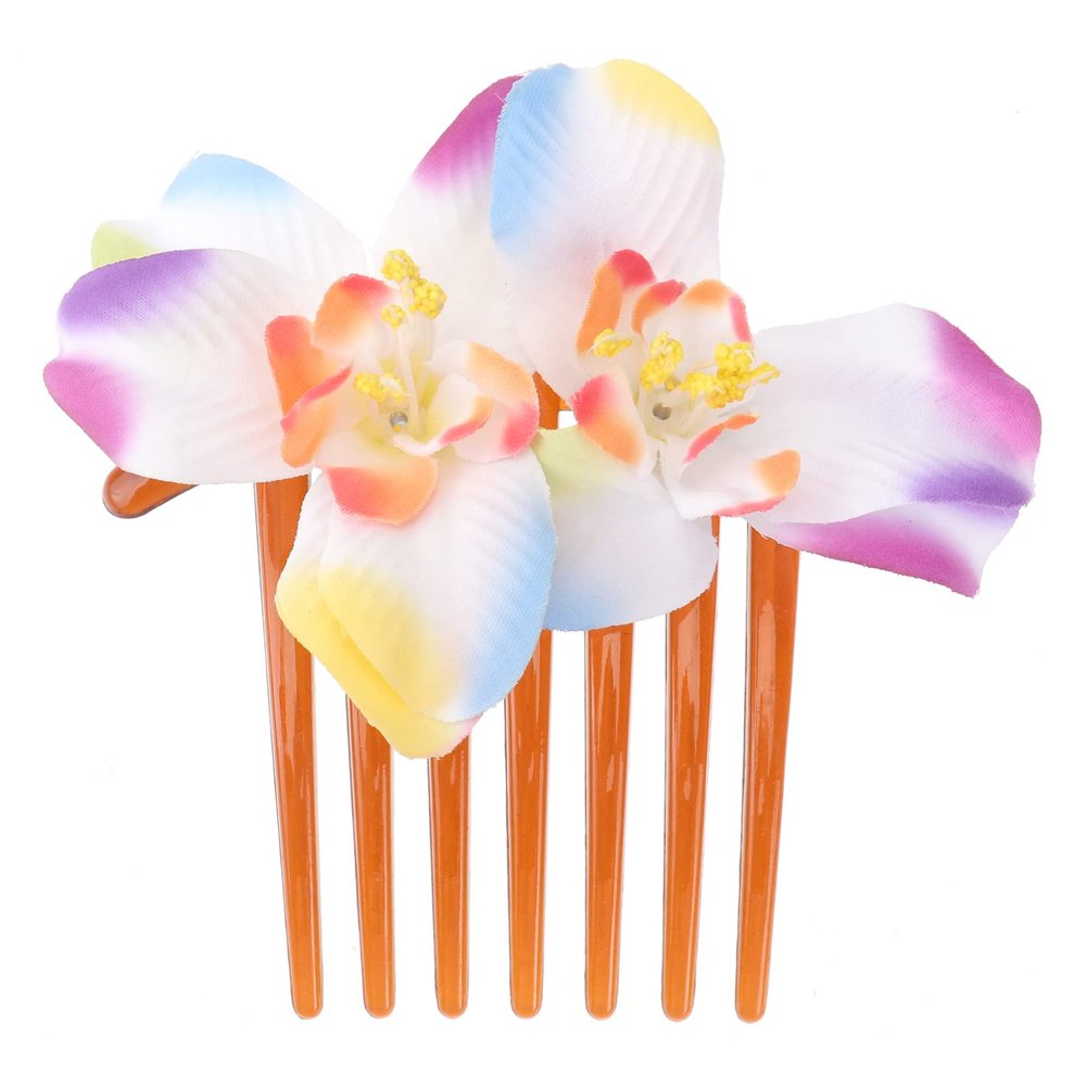Beaupretty Artificial Pearl Plumeria Hair Comb Bridal Headpiece for Women Wedding Hair Clips for Brides