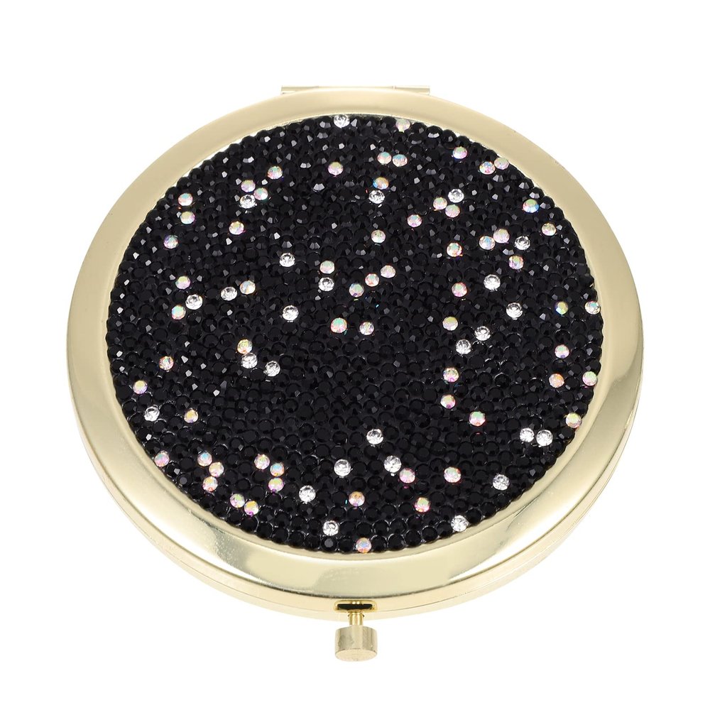 Beavorty Stylish Compact Makeup Mirror Dual-Sided Portable Handheld Cosmetic Mirror Chic Design for Home Office Travel Women and Makeup Artists