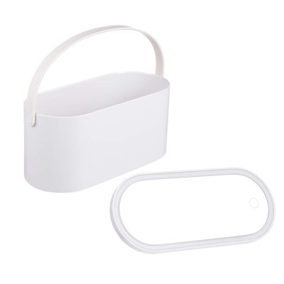 Beavorty Travel Lighted Makeup Mirror Makeup Case with Organizer Compact Led Mirror for Travel