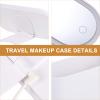 Beavorty Travel Lighted Makeup Mirror Makeup Case with Organizer Compact Led Mirror for Travel view 3