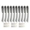 1 Set 10pcs Foldable Eyebrow Razor Portable Eyebrow Trimmer Eyebrow Makeup Tool Kit Eyebrow Shaper view 1