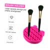 Beavorty Portable Makeup Brush Cleaning Scrubber Mat Drying Rack and Storage Holder Silicone Brush Pad for Easy Makeup Removal and Organized Storage for Beauty Enthusiasts view 3