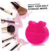 Beavorty Portable Makeup Brush Cleaning Scrubber Mat Drying Rack and Storage Holder Silicone Brush Pad for Easy Makeup Removal and Organized Storage for Beauty Enthusiasts view 4