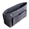 Beavorty 1pc Felt Makeup Bag Large Capacity Portable Storage Organizer for Travel and Toiletries Compact Dark Grey Wash Bag for Cosmetics and view 1