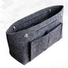 Beavorty 1pc Felt Makeup Bag Large Capacity Portable Storage Organizer for Travel and Toiletries Compact Dark Grey Wash Bag for Cosmetics and view 2