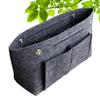 Beavorty 1pc Felt Makeup Bag Large Capacity Portable Storage Organizer for Travel and Toiletries Compact Dark Grey Wash Bag for Cosmetics and view 3