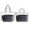 Beavorty 1pc Felt Makeup Bag Large Capacity Portable Storage Organizer for Travel and Toiletries Compact Dark Grey Wash Bag for Cosmetics and view 4