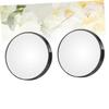 2PCS 8.8CM 10X Magnifying Glass Mirror Wall Small Round Compact Makeup Mirror Pocket Cosmetic Mirror Magnification Bathroom Makeup Tool with 2 Suction Cups for Women and Girls view 2