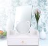 Beavorty Makeup Mirror Storage Case Stylish Vanity Mirror for Women Features High-Definition Stable Base and Multi-Space Storage for Organized Makeup and Accessories view 3