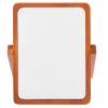 Beavorty Wooden Folding Makeup Mirror High Definition Reflection Durable Design for Desktop Use for Home Office and Travel Walnut Color Compact view 1