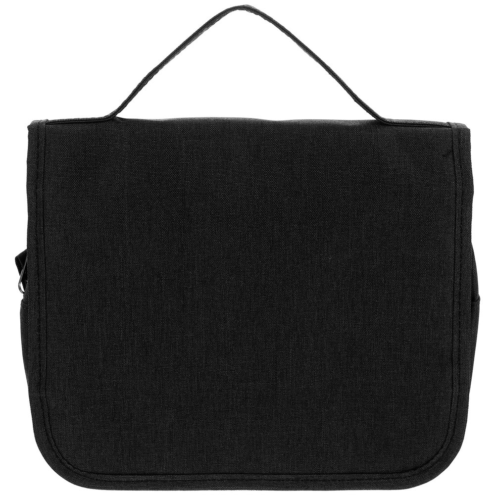 Beavorty Toiletries Storage Bag for Men and Women Folding Makeup Organizer Zipper Lightweight Travel Wash Pouch for Business Trips Pvc Design Black