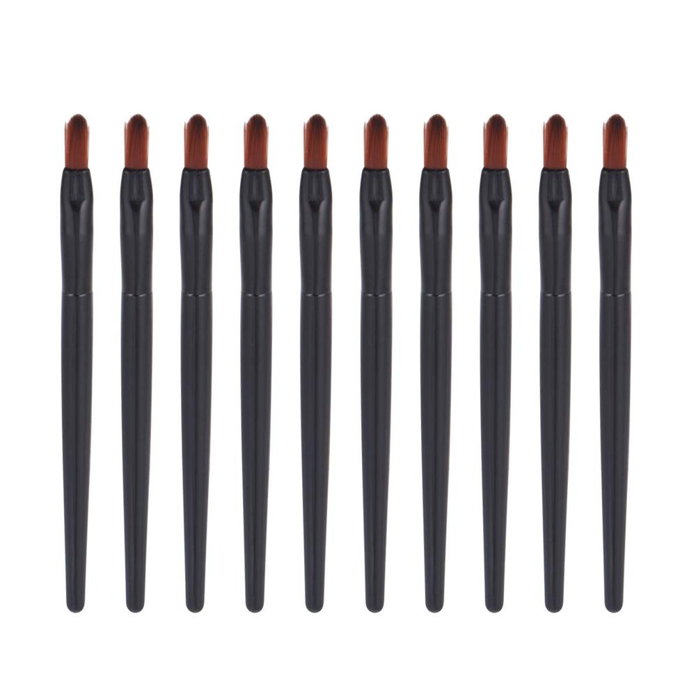 Beavorty 50pcs Portable Disposable Lip Gloss Applicator Brushes Multi-function Makeup Tool for Lipstick Lip Gloss and More Black Plastic for Home and Travel Use