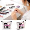 BLUPARK Baseball Mom Makeup Bag Girls Womens Baseball Gift My Heart Is On That Field Cosmetic Bag for Baseball Lovers (Baseball) view 4