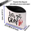 BLUPARK Crawfish Makeup Bag Crawfish Lover Gift Let's Get Cray Cosmetic Bag Mardi Gras Gift (Let's Get Cray) view 2