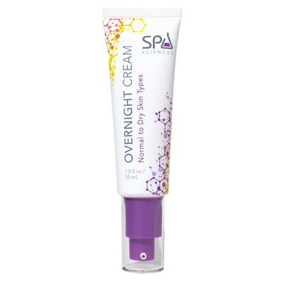 Spa Sciences - Overnight Cream For Normal to Dry Skin Types - Made in the USA- Rejuvenating Formula - With Ceramides, Hyaluronic Acid, Bakuchiol and Squalane - Restore, Hydrate, Nourish - Vegan -1.8oz