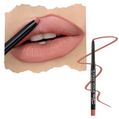 Runway Rogue Designer Liner Lip Pencil, Matte Spiced-Nude Lip Liner Pencil and Lip Liner Sharpener, Nude Awakening'