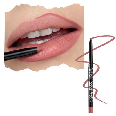 Runway Rogue Designer Liner Lip Pencil, Matte Soft Pink-Mauve Lip Liner Pencil and Lip Liner Sharpener, A List