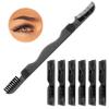 6 Folding Eyebrow Razor Hair Trimmer Shaper Pocket Shave Facial Razor Brush Comb view 3