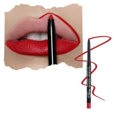 Runway Rogue Designer Liner Lip Pencil, Matte Classic True-Red Lip Liner Pencil and Lip Liner Sharpener, Statement Piece