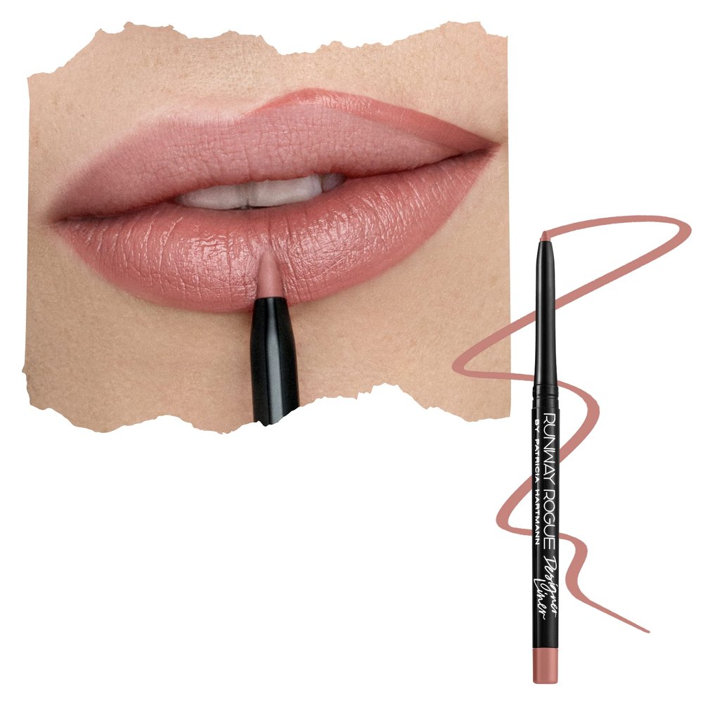 Runway Rogue Designer Liner Lip Pencil, Matte Light Sandy-Beige Lip Liner Pencil and Lip Liner Sharpener, Spotlight