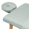 Saloniture 3-Piece Microfiber Massage Table Sheet Set - Premium Facial Bed Cover - Includes Flat and Fitted Sheets with Face Cradle Cover - Seafoam Green view 3
