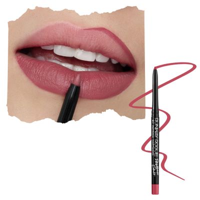 Runway Rogue Designer Liner Lip Pencil, Matte Muted Raspberry Lip Liner Pencil and Lip Liner Sharpener, Open Call