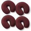 Saloniture 4-Pack Premium Microfiber Face Cradle Covers - Ultra Soft Fitted Massage Table Cradle Cover - Burgundy view 1