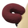 Saloniture 4-Pack Premium Microfiber Face Cradle Covers - Ultra Soft Fitted Massage Table Cradle Cover - Burgundy view 2