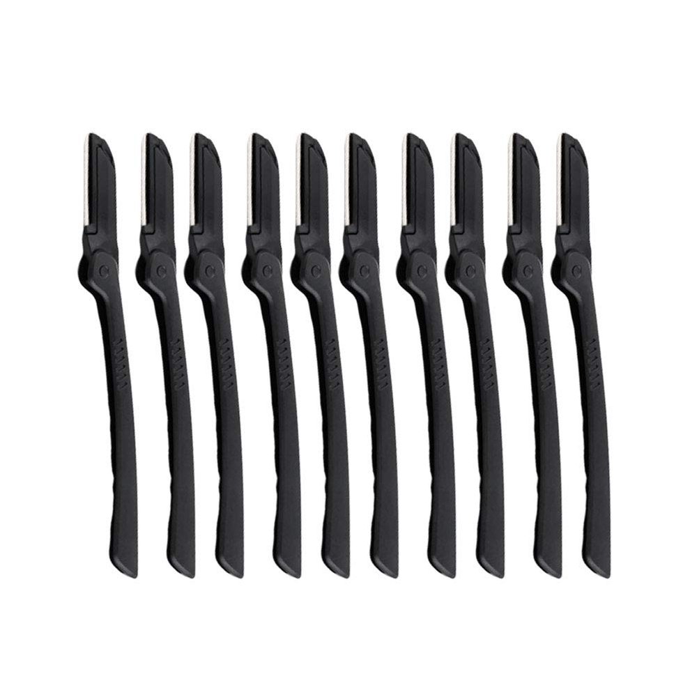 Beavorty 10pcs Eyebrow Folding Eyebrow Trimmer for Shaping Grooming Makeup Lightweight for Travel and Home Use