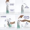 Dove Body Wash Aluminum Reusable Bottle and Concentrate Refill (2x) Starter Kit for Instantly Soft Skin Shea and Warm Vanilla for Skin Care and Lasting Nourishment 4oz (makes 16oz) view 4