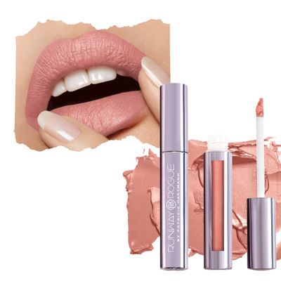 Runway Rogue Silk Glam Liquid Lipstick, Long Wear Frosted Classic Peachy-Nude Lipstick, Paparazzi