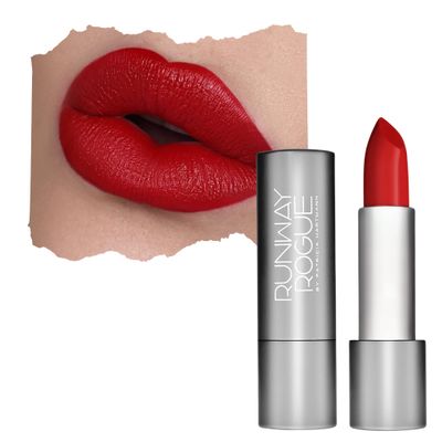 Runway Rogue 90s Vibe Lipstick, Moisturizing Matte Classic True-Red Lipstick, Red Carpet