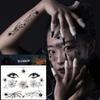 Kotbs 12 Sheets Halloween Temporary Tattoos, Spider Web and Bat Designs, Realistic Fake Bloody Wound and Scar Face Tattoos for Women, Men, and Kids - Perfect for Halloween Party and Cosplay view 3