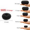 Hair Donut Bun Maker Blonde, Ring Style Bun, 2PCS Chignon Hair Increase Doughnut Shaper for Thick and Long Hair (X-Large, 4.5 Inch/Black) view 2